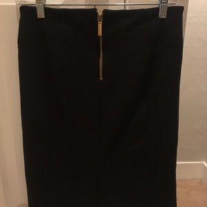 Black pencil skirt with gold accents, MK, size 4